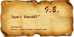Igari Bandó névjegykártya
